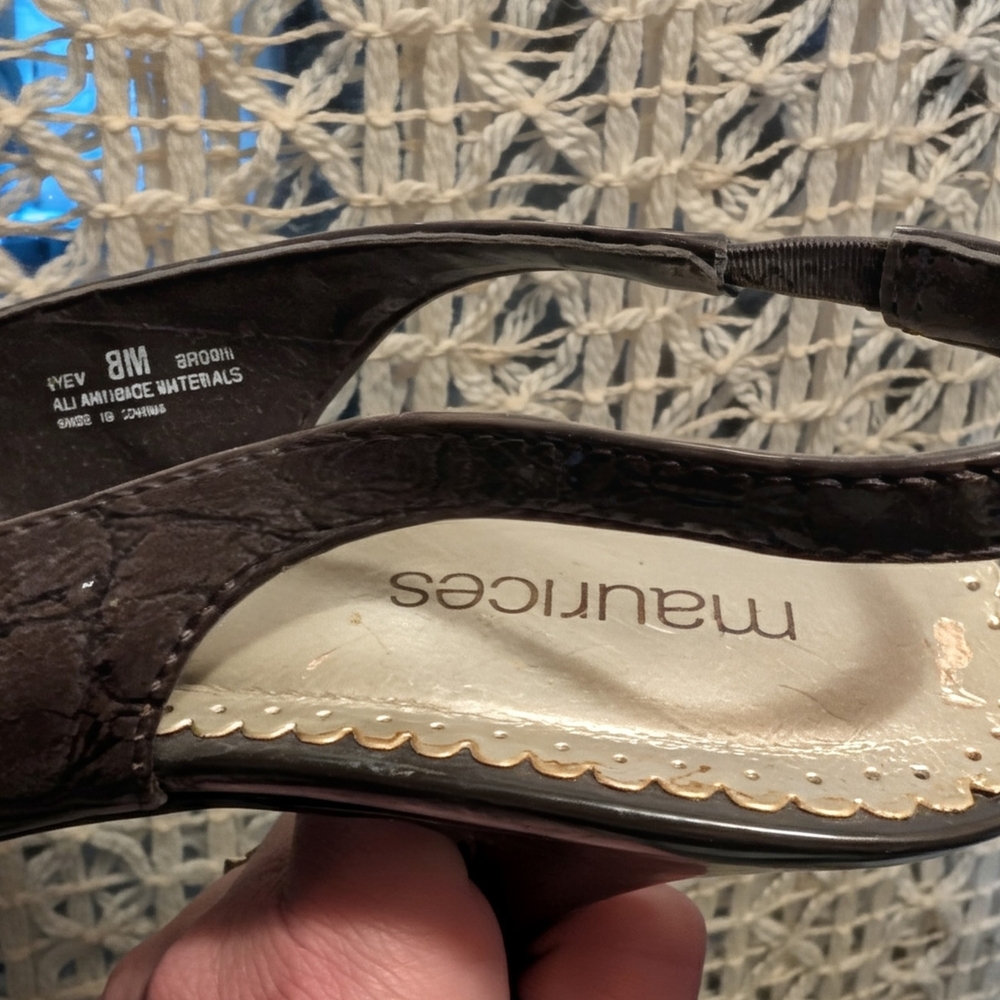 Maurices Brown Croc-Embossed Heels - Picture 2 of 3